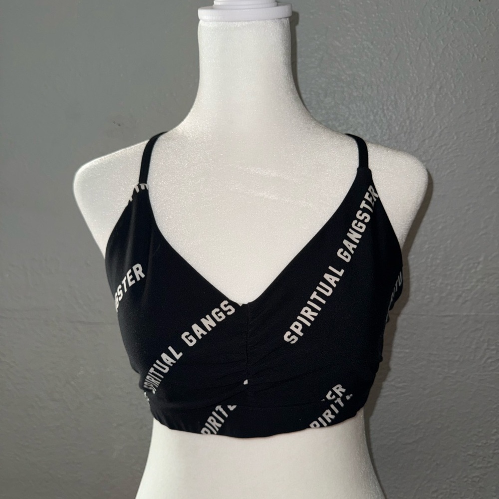 Spiritual Gangster Studio T Back Eco Jersey Sports‎ Bra Size Large